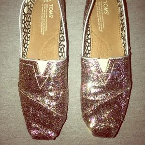 Women’s Glitter Toms Classics 8.5